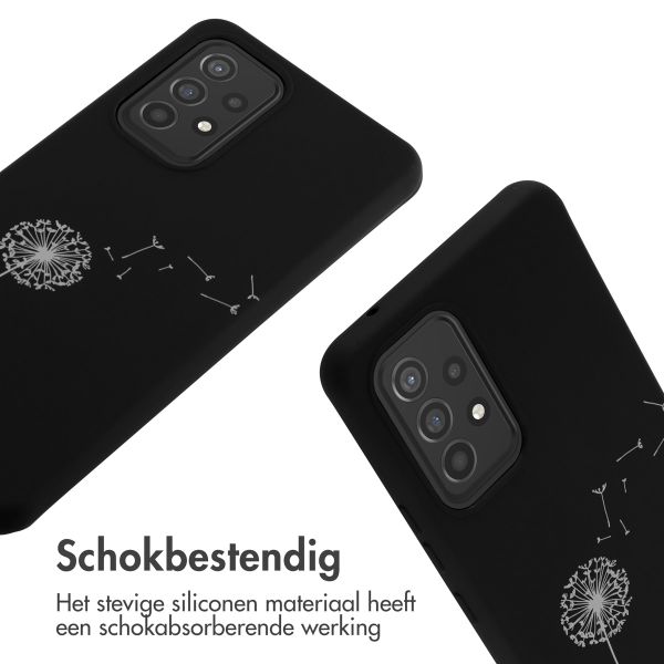 imoshion Siliconen design hoesje met koord Samsung Galaxy A53 - Dandelion Black