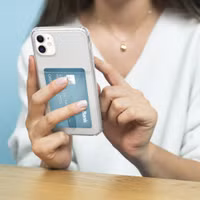 imoshion Softcase Backcover met pashouder Samsung Galaxy S21 Ultra - Transparant