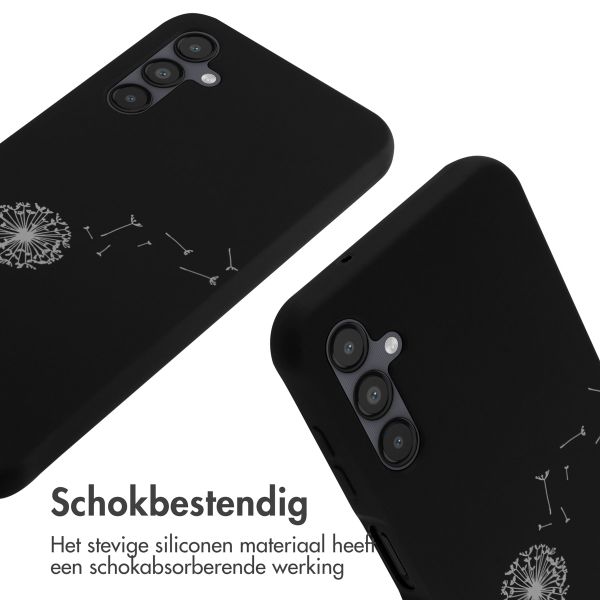 imoshion Siliconen design hoesje met koord Samsung Galaxy A14 (5G/4G) - Dandelion Black