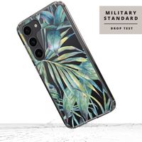 Selencia Fashion Extra Beschermende Backcover Samsung Galaxy S23 Plus - Green Jungle Leaves