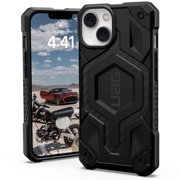 UAG Monarch Backcover MagSafe iPhone 14 - Carbon Fiber