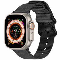 imoshion Nylon bandje Apple Watch Series 1-10 / SE / Ultra (2) - 42/44/45/46/49 mm - Zwart