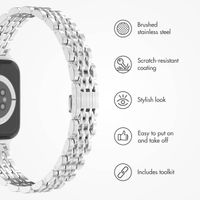 Selencia Slim Steel Jubilee Inspired Link Band Apple Watch | 38/40/41/42 mm - Silver