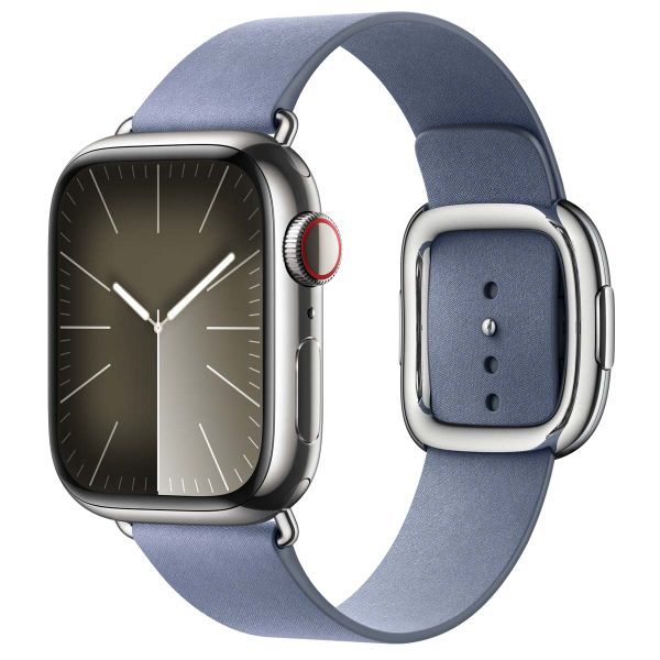 Apple Modern Buckle FineWoven Apple Watch Series 1 t/m 9 / SE (38/40/41 mm) | Series 10 / 11 (42 mm) - Maat M - Lavender Blue