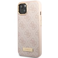 Guess 4G Logo Monogram Backcover MagSafe Apple iPhone 14 - Roze