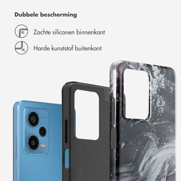 Selencia Vivid Tough Backcover Xiaomi Redmi Note 12 Pro - Chic Marble Black