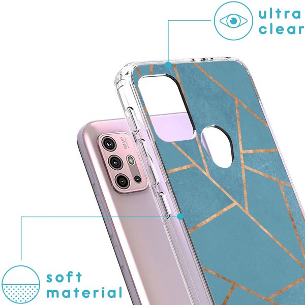 imoshion Design hoesje Motorola Moto G30 / G20 / G10 (Power) - Grafisch Koper / Blauw