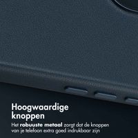 Accezz MagSafe Leather Backcover Apple iPhone 17 - Nightfall Blue