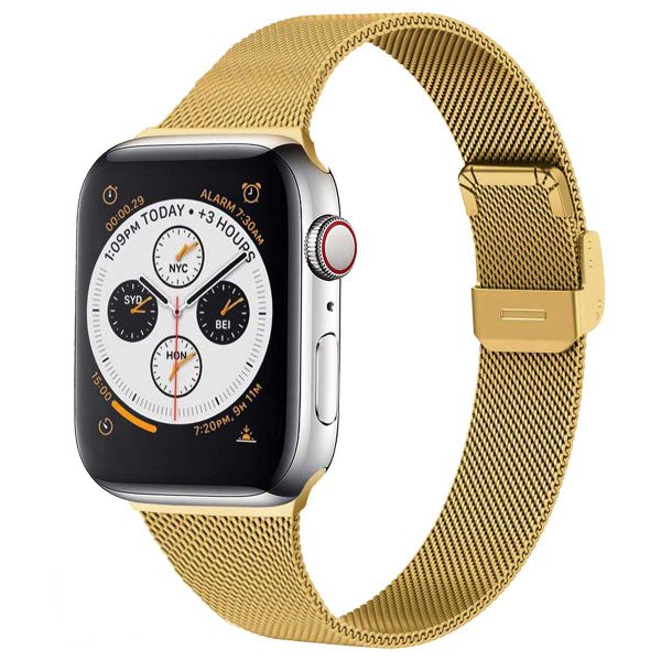 imoshion Milanees vouwbandje Apple Watch Series 1 t/m 9 / SE (38/40/41 mm) | Series 10 (42 mm) - Goud