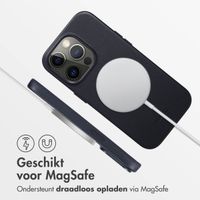 Accezz MagSafe Leather Backcover iPhone 14 Pro - Onyx Black