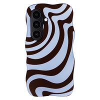 Selencia Vivid Wavy Backcover met MagSafe Samsung Galaxy S26 - Dream Swirl Chocolate
