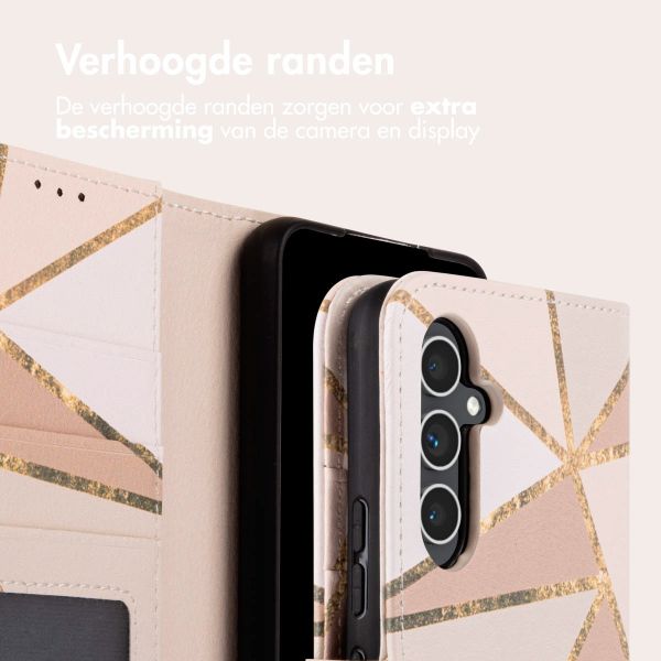 imoshion Design Bookcase Samsung Galaxy A54 (5G) - Beige Graphic