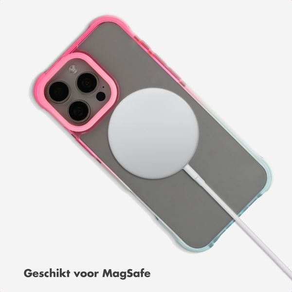 Selencia Gradient Backcover met MagSafe Apple iPhone 16 Pro Max - Roze / Blauw