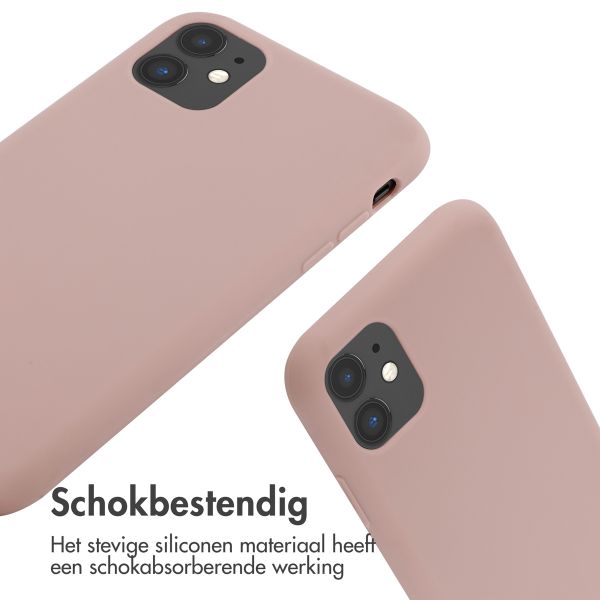 imoshion Siliconen hoesje met koord iPhone 11 - Sand Pink