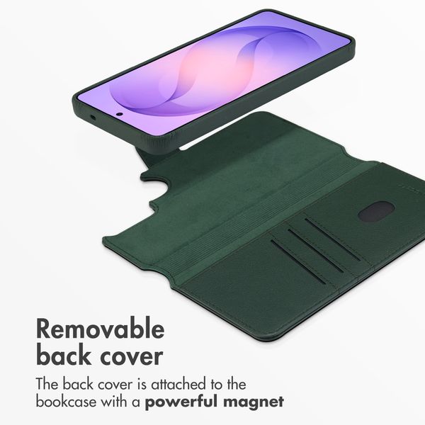 Accezz 2-in-1 Leather Bookcase with MagSafe Samsung Galaxy S26 Ultra - Cedar Green