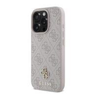 Guess 4G Metal Logo Backcover MagSafe Apple iPhone 16 Pro - Roze