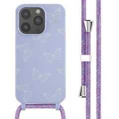 imoshion Siliconen design hoesje met koord Apple iPhone 14 Pro - Butterfly