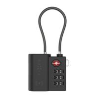 Fixed Tag Lock met Apple Find My Support - TSA reisslot voor de koffer - Zwart