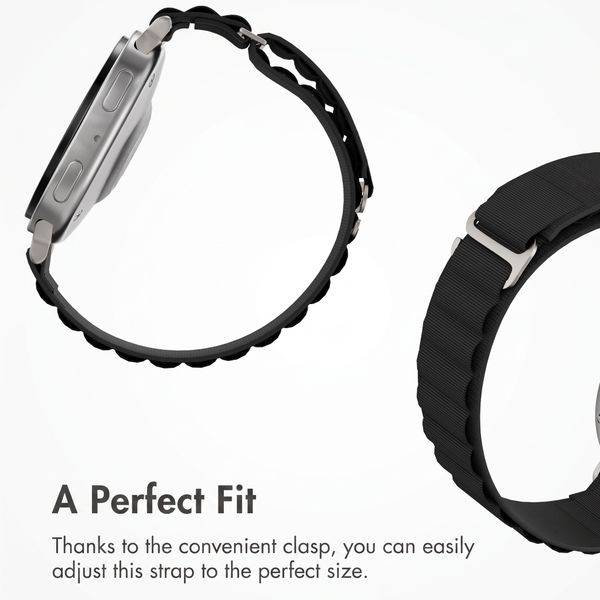Accezz Nylon Alpine Band Samsung Galaxy Watch 9 (40/44mm) / Watch 8 (40/44mm) / Classic (46mm) - Black
