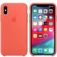 Apple Silicone Backcover iPhone Xs / X - Nectarine