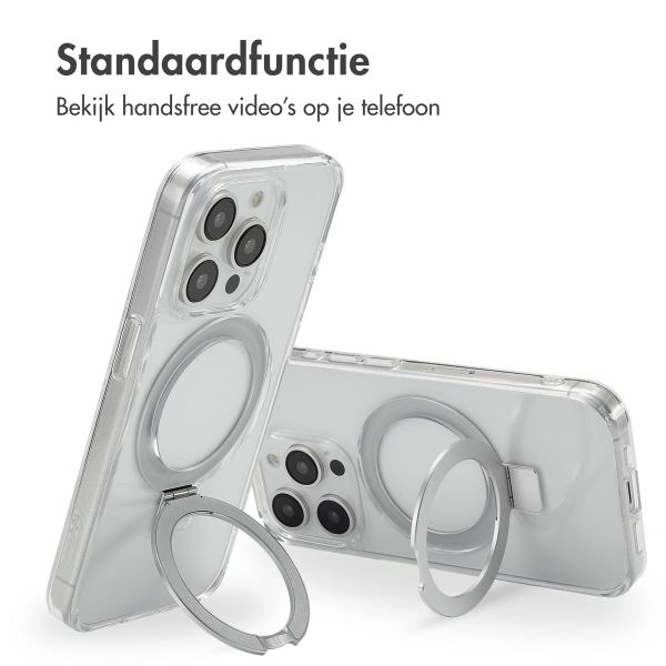 Accezz Ring Stand Backcover met MagSafe iPhone 15 Pro - Transparant