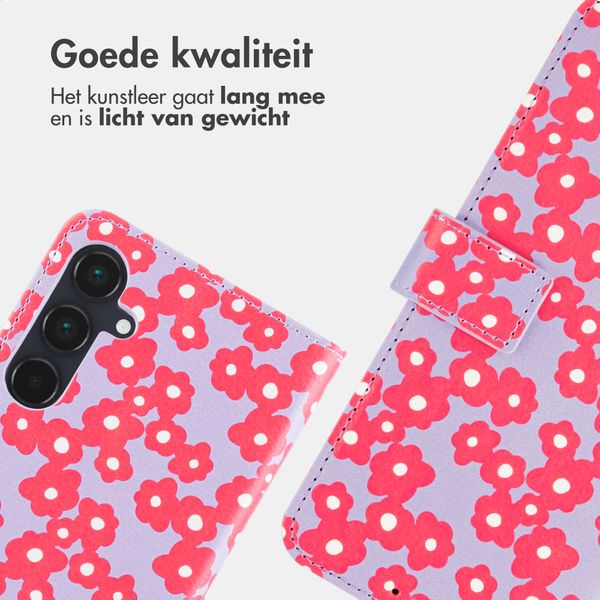 imoshion Design Bookcase Samsung Galaxy A55 - Dusty Rose Blossoms