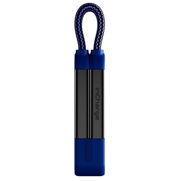 Rolling Square inCharge® X 6-in-1 sleutelhanger oplaadconnector - Sapphire Blue