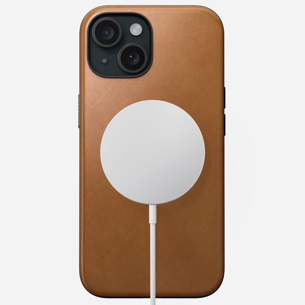 Nomad Modern Leather Case iPhone 15 - English Tan