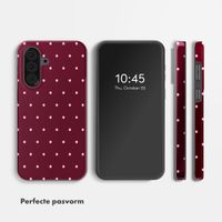 Selencia Vivid Backcover Samsung Galaxy A37 (5G) - Happy Dots Burgundy