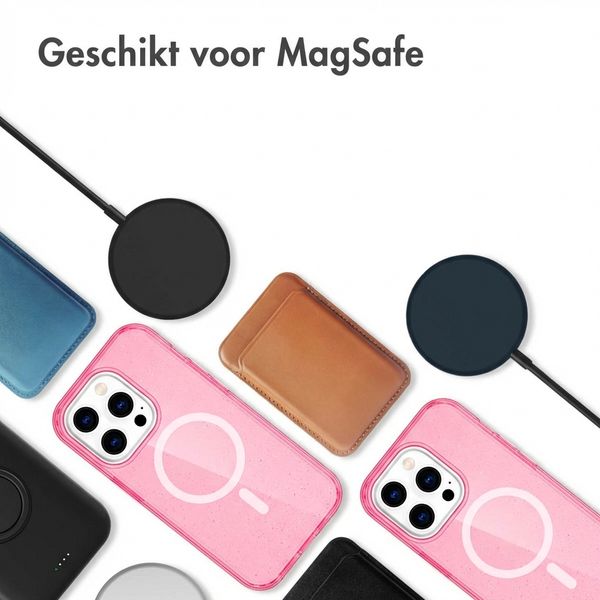 imoshion Sparkle Backcover met MagSafe Apple iPhone 14 Pro - Glitter Roze