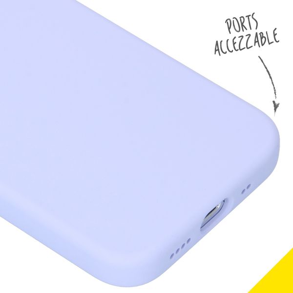 Accezz Liquid Silicone Backcover iPhone 12 Mini - Paars