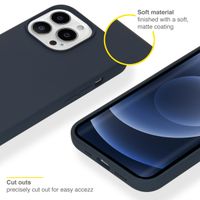 Accezz Liquid Silicone Backcover Apple iPhone 13 Pro - Donkerblauw