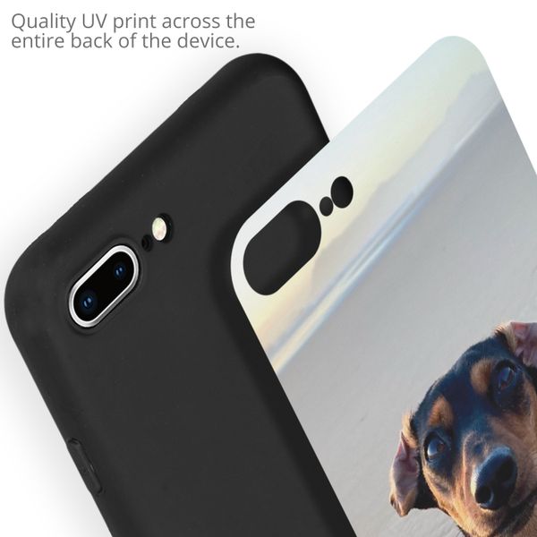 Ontwerp je eigen Apple iPhone 8 Plus / 7 Plus gel hoesje - Zwart