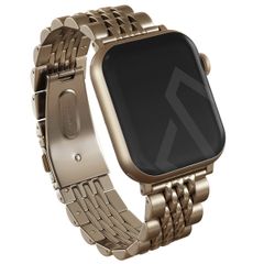 Burga Stalen bandje Apple Watch Series 1 t/m 10 / SE / Ultra (2) (44/45/46/49 mm) - Chic Royal - Goud