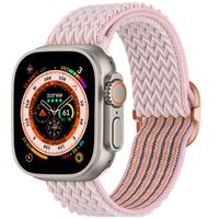 imoshion Elastisch nylon bandje Apple Watch Series 1 t/m 10 / SE / Ultra (2) (44/45/46/49 mm) - Roze