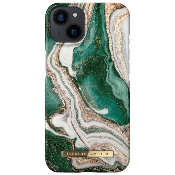 iDeal of Sweden Fashion Backcover iPhone 13 - Golden Jade Marble