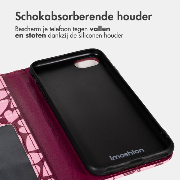 imoshion Design Bookcase Apple iPhone SE (2022 / 2020) / 8 / 7 / 6(s) - Hearty Blush