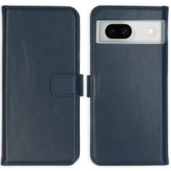 Selencia Echt Leren Bookcase Google Pixel 8a - Blauw