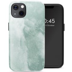 Selencia Vivid Backcover met MagSafe iPhone 13 - Marble Grayed Jade