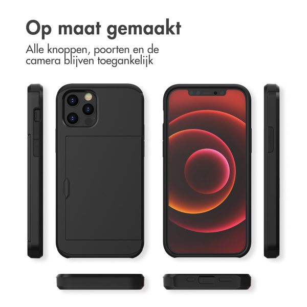 imoshion Backcover met pasjeshouder Apple iPhone 12 Pro Max - Zwart