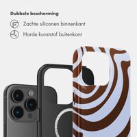 Selencia Vivid Backcover met MagSafe Apple iPhone 15 Pro - Dream Swirl Chocolate