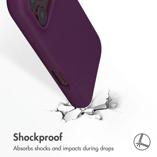 Accezz Liquid Silicone Case with MagSafe Apple iPhone 18 Pro / 17 Pro - Dark Cherry