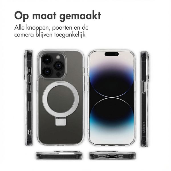 Accezz Ring Stand Backcover met MagSafe Apple iPhone 14 Pro - Transparant