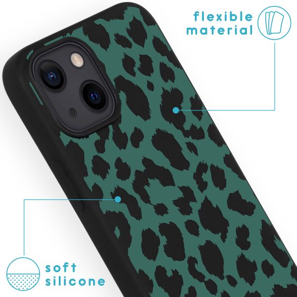 imoshion Design hoesje iPhone 13 Mini - Luipaard - Groen / Zwart