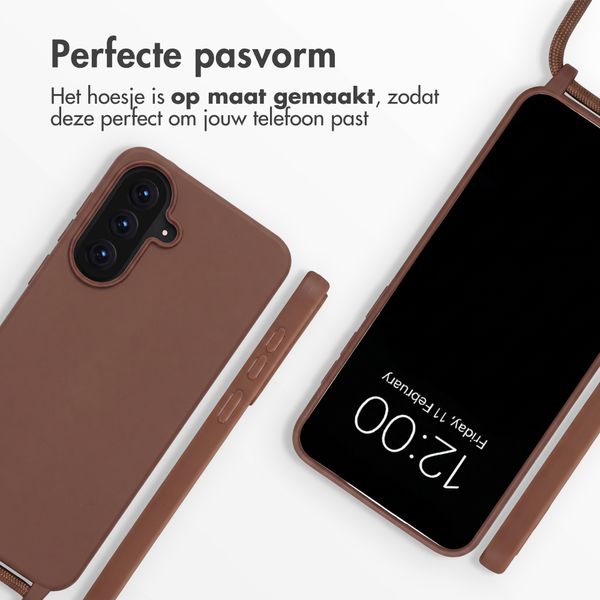 imoshion Siliconen hoesje met koord Samsung Galaxy A56 - Bruin