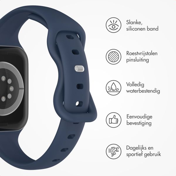 imoshion Slim siliconen bandje Apple Watch Series 1 t/m 10 / SE / Ultra (2) (44/45/46/49 mm) - Navy Blue