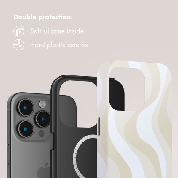 Selencia Vivid Back Cover with MagSafe Apple iPhone 15 Pro - Desert Waves Beige