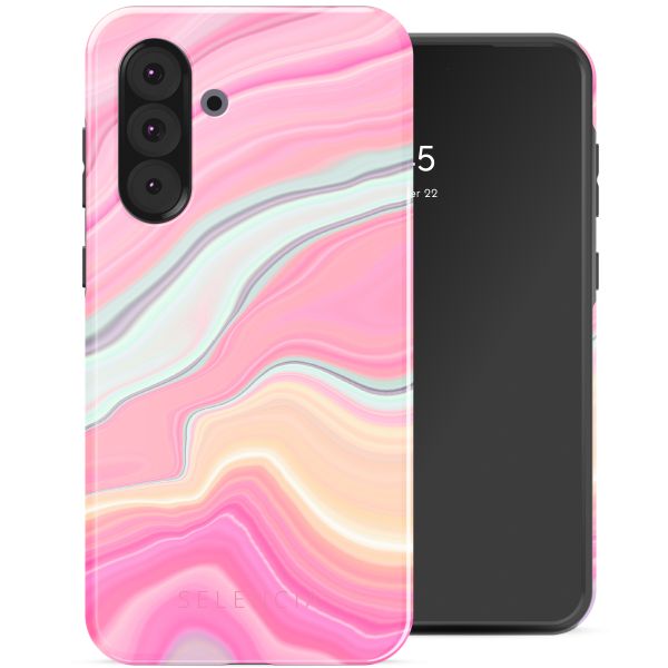 Selencia Vivid Tough Backcover Samsung Galaxy A36 / A56 - Pastel Lipstick Marble