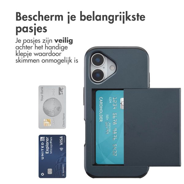 imoshion Backcover met pasjeshouder Apple iPhone 17 - Donkerblauw