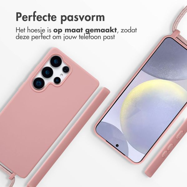 imoshion Siliconen hoesje met koord Samsung Galaxy S25 Ultra - Sand Pink